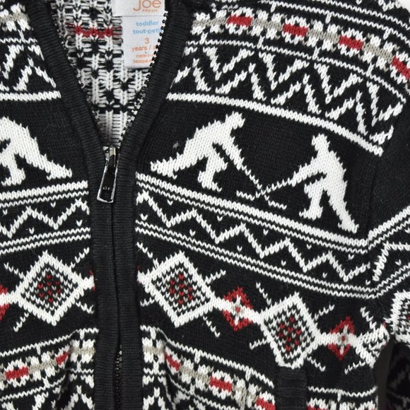 Heavy full zip knit hoodie 3T - Picture 3 of 10